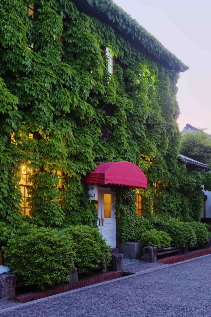 An image of a House Covered in Ivy vines.