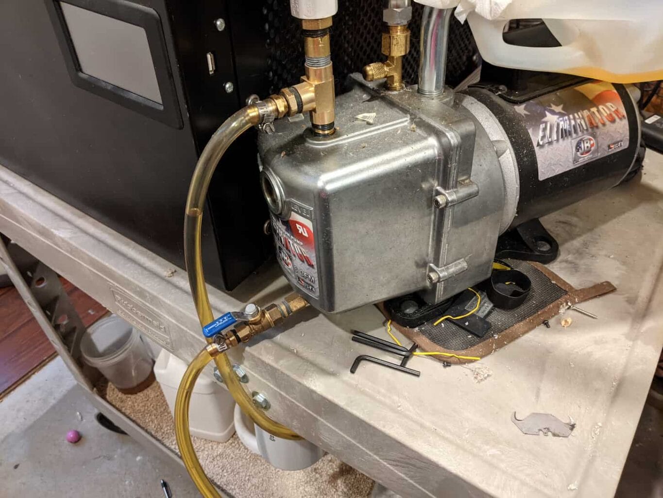 An image of our Harvest Right freeze dryer's vacuum pumps.