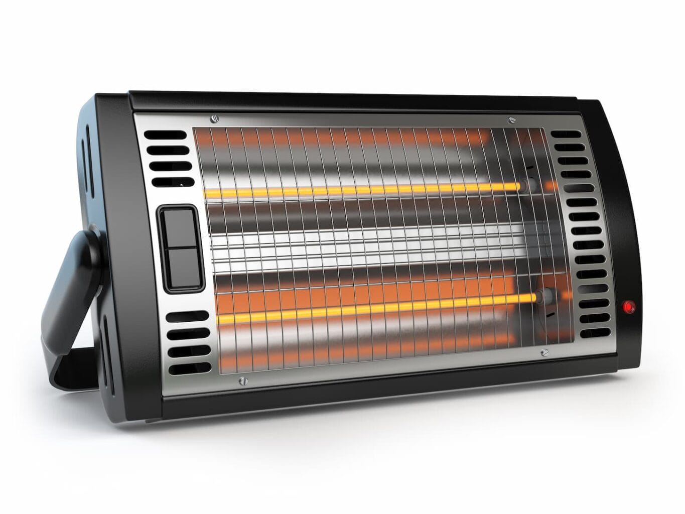 An image of Halogen or infrared heater isolated on white background.