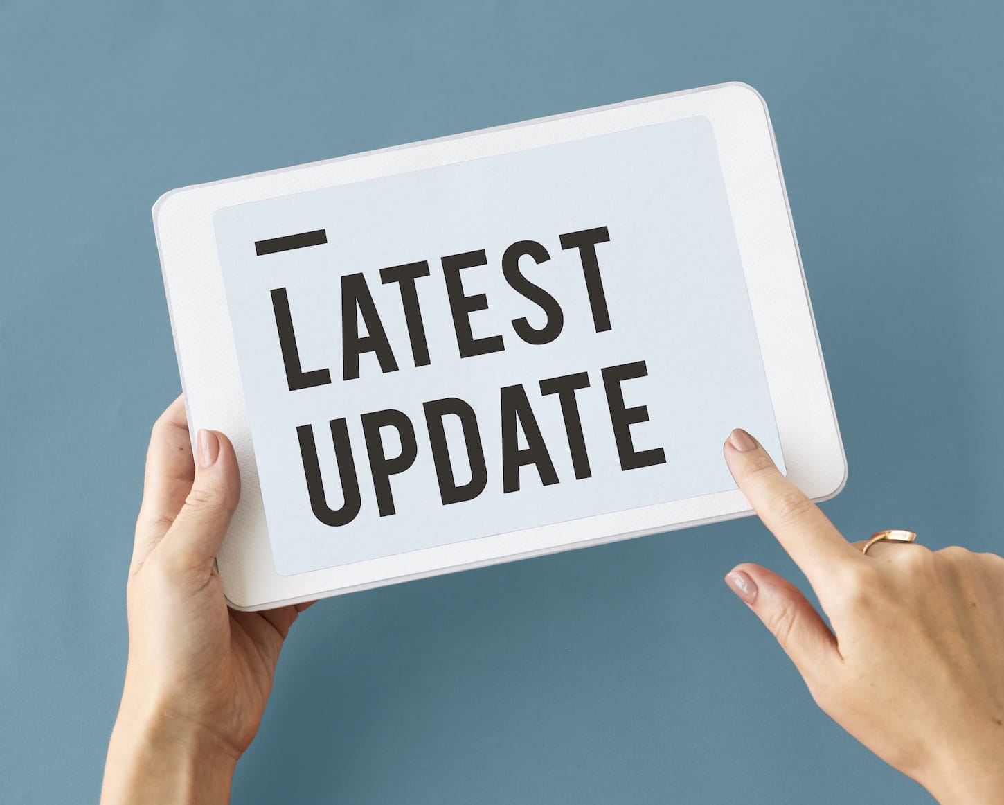 An image of the word Latest Update in text on a blue background.
