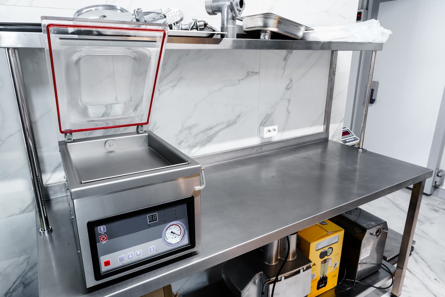An image of Kitchen appliances in a well-ventilated kitchen area.